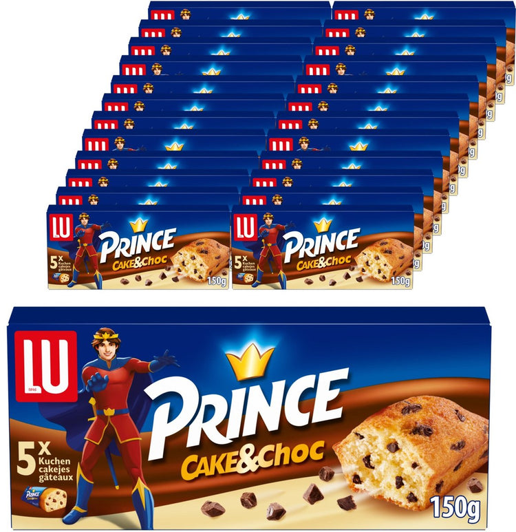 Lu prince cake choc 16 x 150g (5 x 30g) - cookies - cookie on the go - café - thé - travail - bouillon