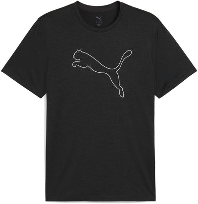 Puma m tad essential heather cat tee (cf large cat) chemise de sport homme - noir chiné
