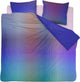 Housse de couette Damai arc-en-ciel - satin - 240x200 220 cm - violet + 2 taies d'oreiller 60x70