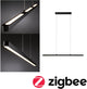 Paulmann Lampe à suspension LED Smart Home Zigbee 3.0 Lento réglable blanc 2100lm 41,5W noir mat dimmable