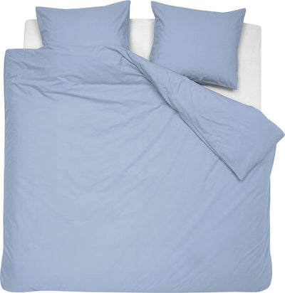 Housse de couette week-end Cendrillon - double - coton - 200x200 220 cm - bleu clair + 2 taies d'oreiller 60x70
