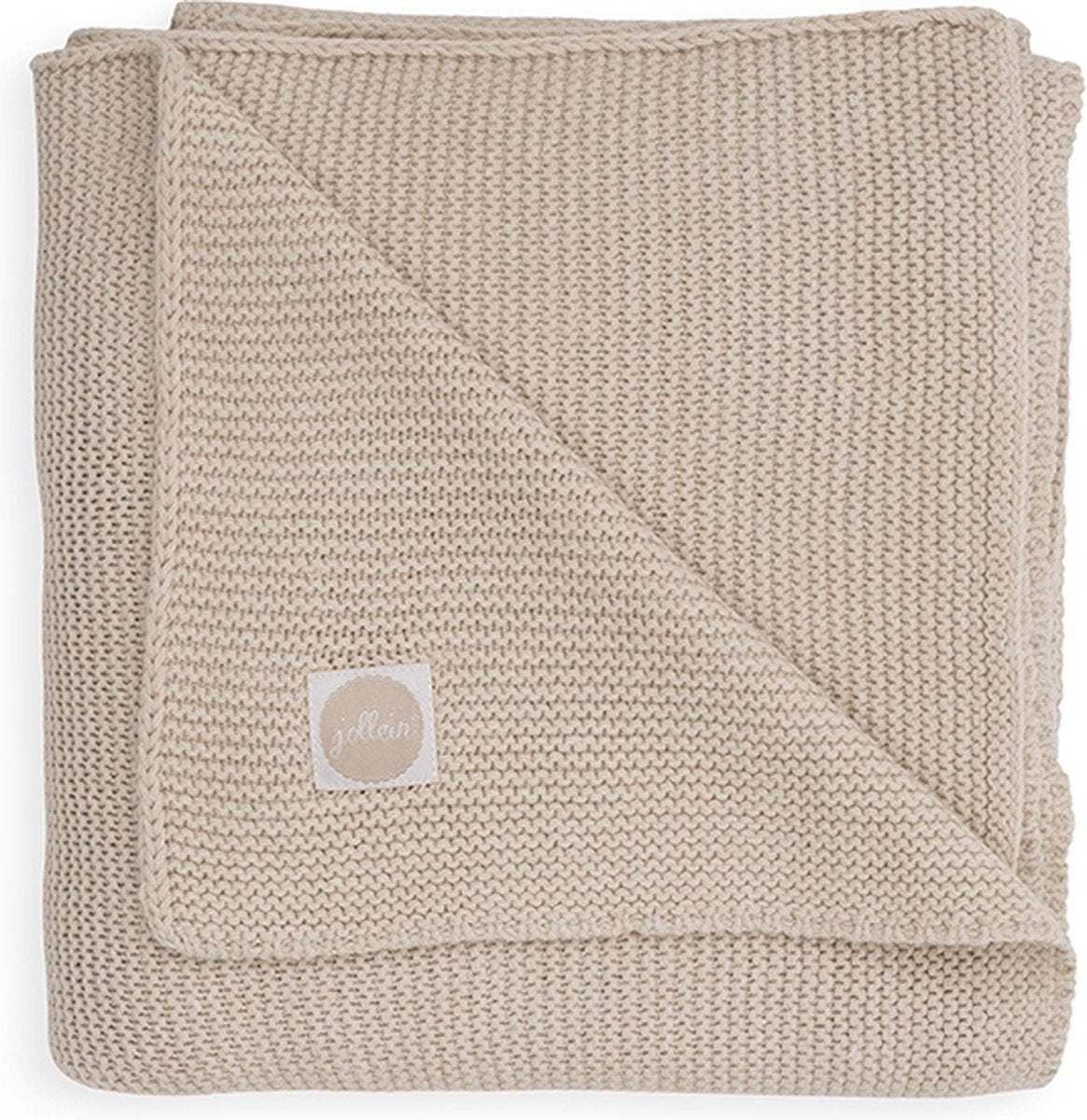 Jollein couverture bébé berceau 100x150cm - tricot basique - nougat