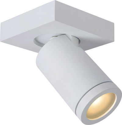 Lucide taylor - spot de plafond (plafonnier) salle de bain - led dim to warm - gu10 - 1x5w 2200k 3000k - ip44 - blanc