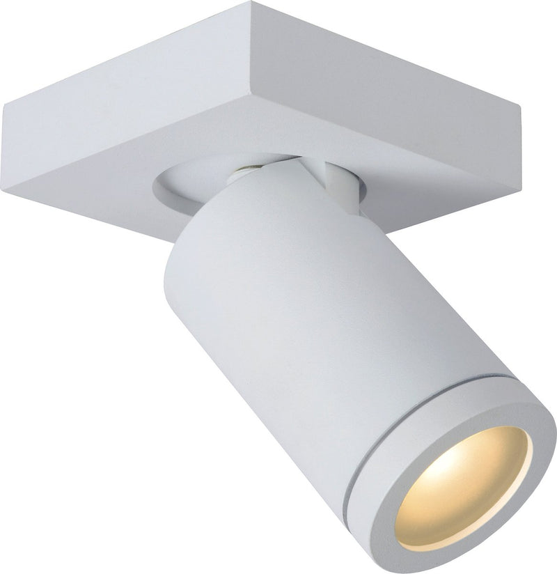 Lucide taylor - spot de plafond (plafonnier) salle de bain - led dim to warm - gu10 - 1x5w 2200k 3000k - ip44 - blanc
