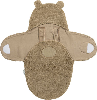 Couverture enveloppante Meyco pour bébé ours - peluche - marron chaud