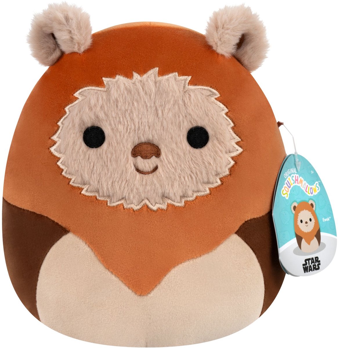 Squishmallows - star wars - petite peluche - ewok - peluche 20 cm