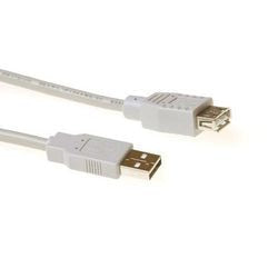 Act USB 2.0 A mâle - USB-A femelle ivoire 500 m