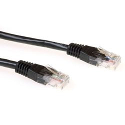 Câble patch Act noir UTP Cat6 de 0,5 m avec connecteurs RJ45