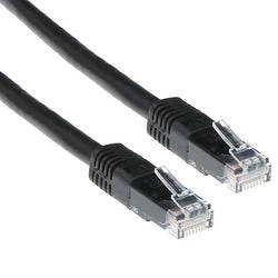 Câble patch Act noir UTP Cat6 de 3 m avec connecteurs RJ45