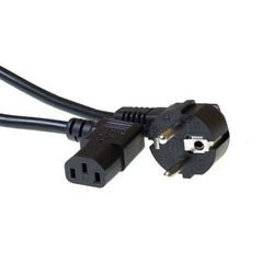 Câble d'alimentation act ak5018 cee7 7 mâle coudé - c13 2 m noir