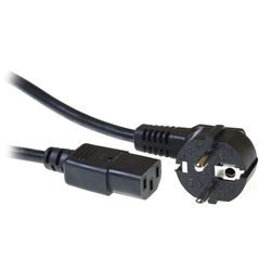 ACT 230V CONNECTION Câble Schuko mâle (perpendiculaire) C13 noir 1,5 m