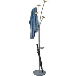 Abi portemanteau alba 187x38 cm gris métallisé