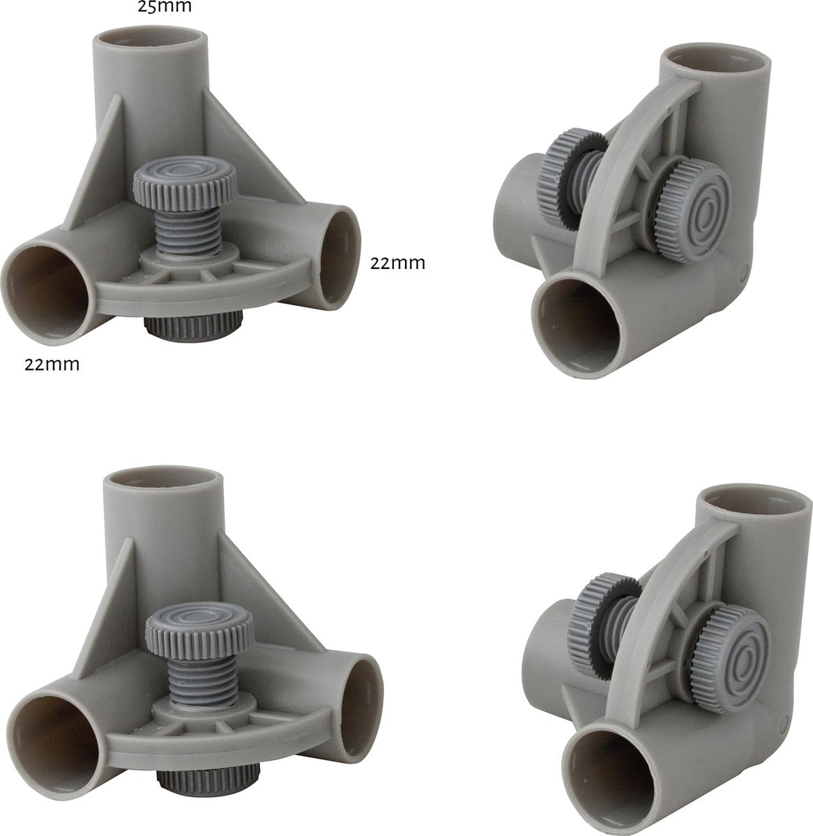 Eurotrail pièces d'angle boîte enfichable 25 22 mm 4pcs