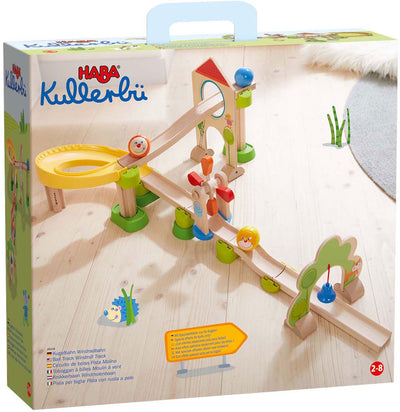 Jouets Haba | jouets en bois - piste de billes, balles roulantes - boîte de base - piste de moulin à vent
