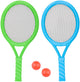 Eddy Toys ensemble de tennis 4 pièces - ensemble de jeu de tennis avec 2 raquettes de tennis et 2 balles - ensemble de tennis pour 2 joueurs - raquettes légères - jouets d'extérieur pour jardin et plage - article 29756