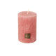 Ptmd bougie pilier rustique rose 10cm