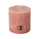 Ptmd bougie pilier rustique rose 10x10x10cm