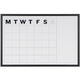 Agenda mensuel bi bureau blanc cadre noir