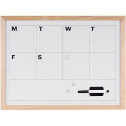 Agenda semainier bi bureau cadre pin blanc
