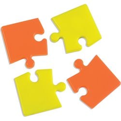 Aimants pour tableau blanc bi office 4 pièces jaune orange