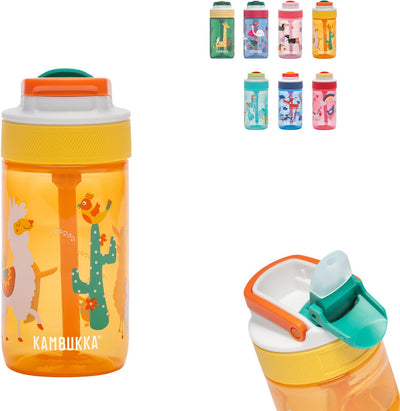 Gourde lagon Kambukka pour enfants 400ml défilé mexicain - avec paille intégrée - gourde pour enfants - gobelet pour école