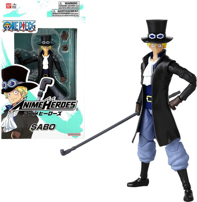 Bandai - Anime Heroes - One Piece - Figurine Anime Heroes 17 cm - Figurine Sabo - Manga One Piece sous licence officielle - Figurine et collection Sabo - Jouets pour enfants à partir de 4 ans - 37009