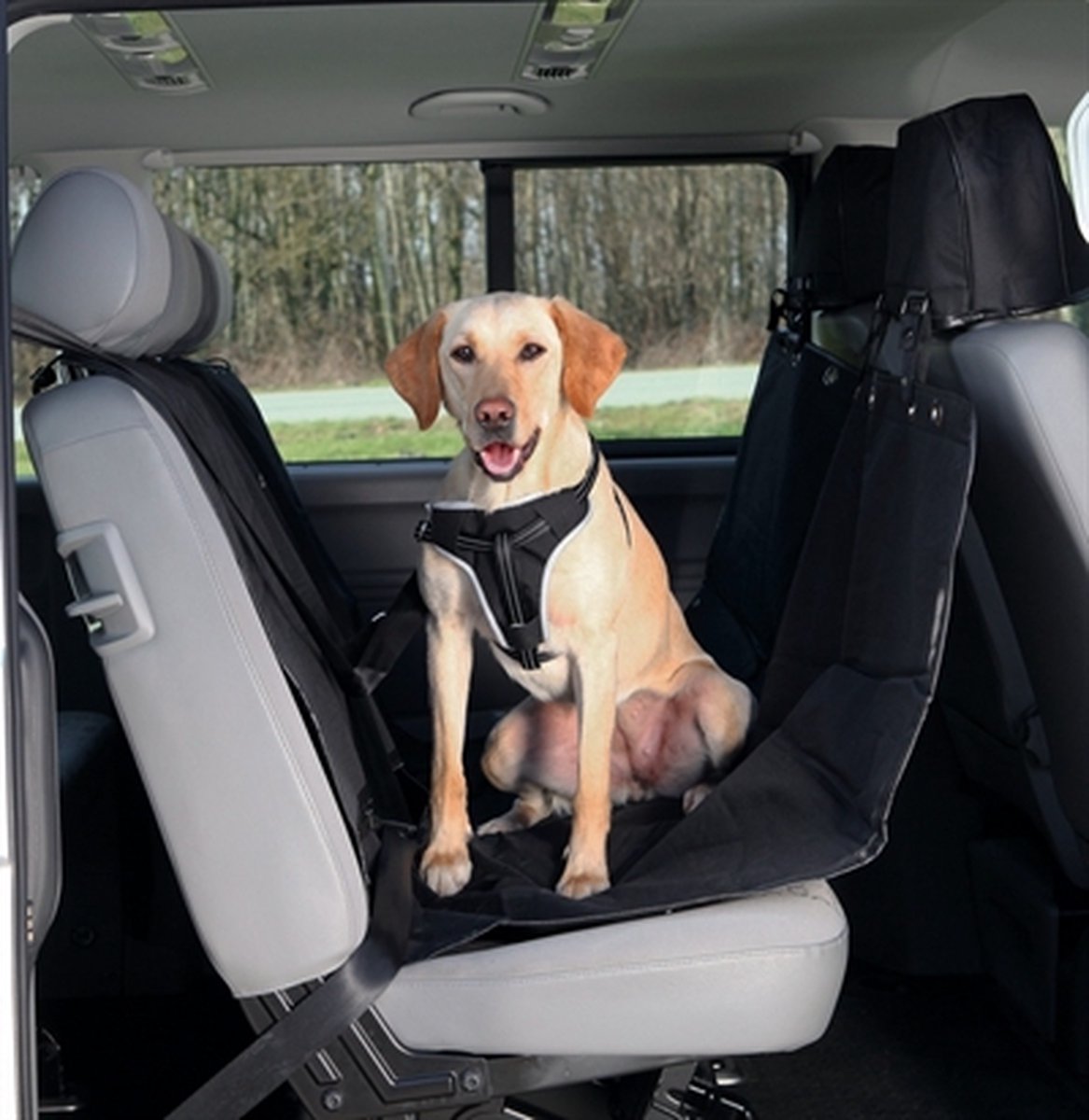 Trixie couverture de voiture coton polyester noir - 160x145 cm