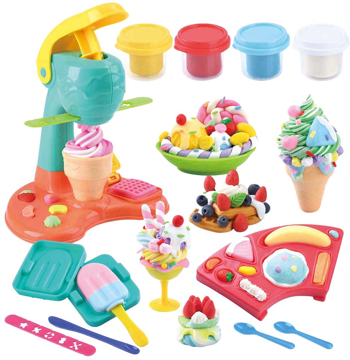Playgo délicieux ensemble d'argile à glace - 4 pots en argile