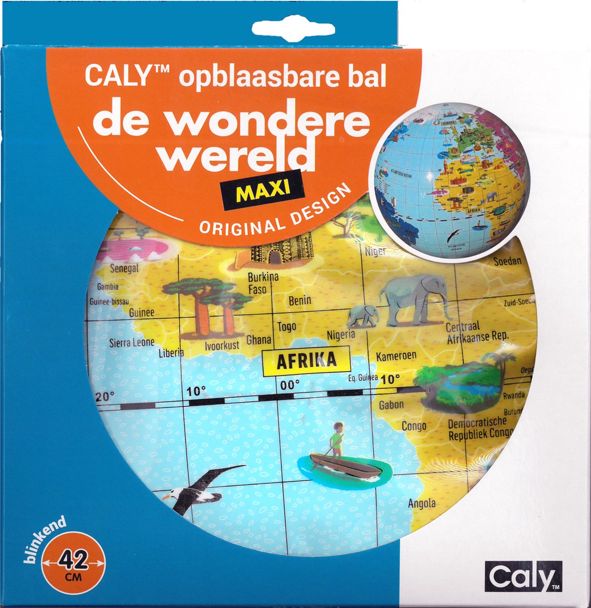 Ballon du monde gonflable Caly 42 cm le monde merveilleux