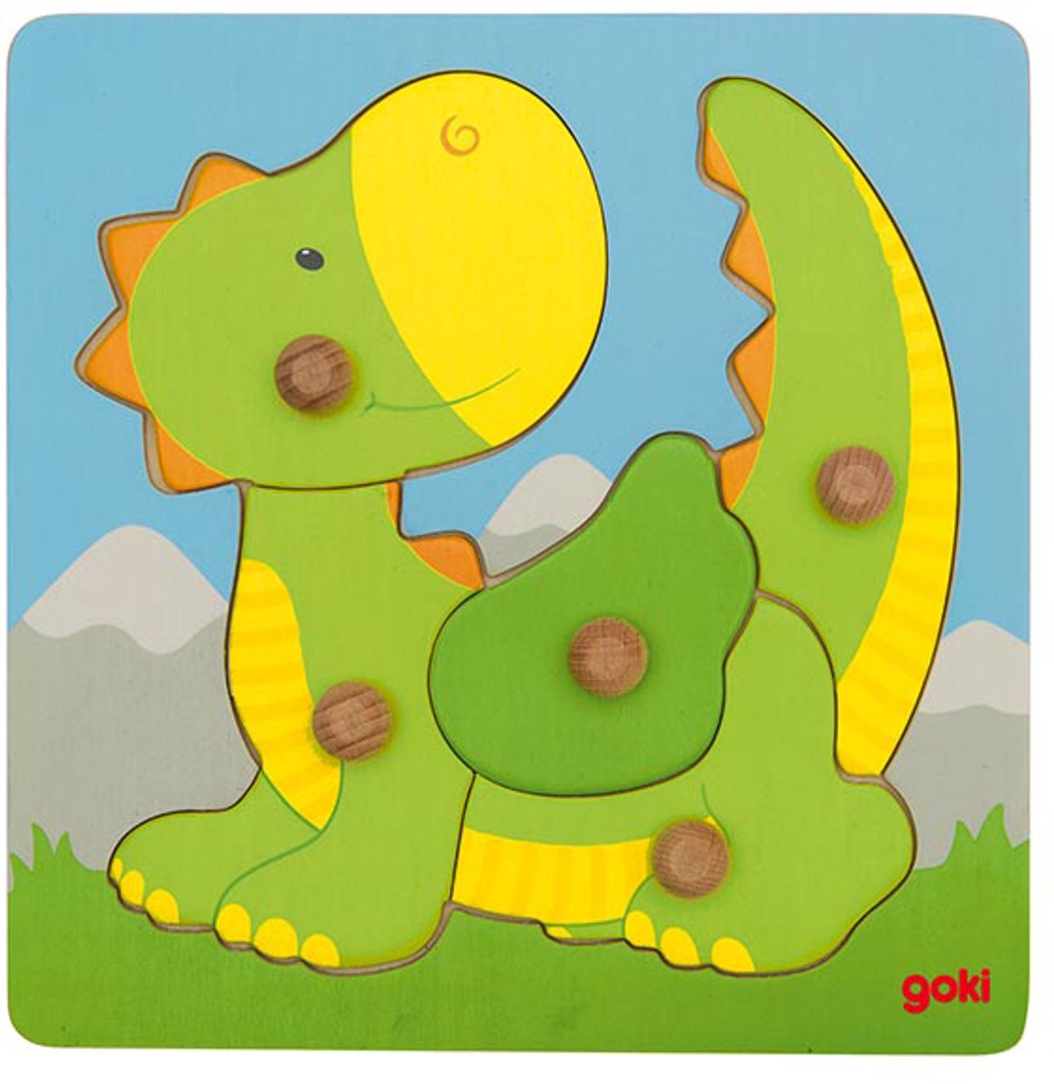 Goki Wooden Stud Puzzle Dragon, 5e.