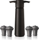 Vacuvin vacu vin économiseur de vin noir | pompe à vin sous vide | 4 bouchons à vin sous vide