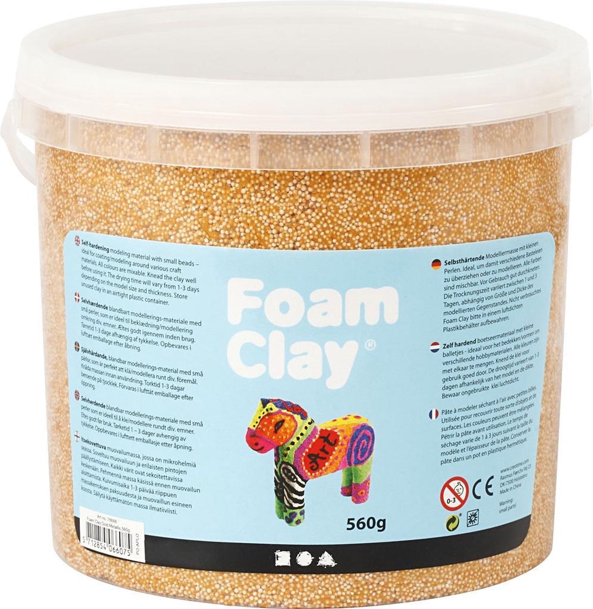Argile en mousse - or métallique, 560gr.