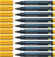Instruments d'écriture Schneider marqueur permanent Schneider - maxx 130 - pointe ronde - jaune - 10 pièces - largeur de trait 1-3 mm - s-113005-10