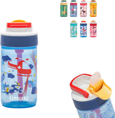 Gourde lagon Kambukka pour enfants 400 ml patrouille de police - avec paille intégrée - gourde pour enfants - gobelet pour l'école