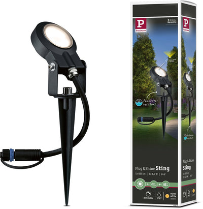 Paulmann Plug Shine Spot de Jardin LED Sting Loose Spot IP67 3000K 6,4W Anthracite