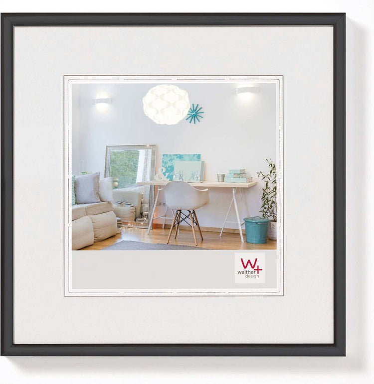 Walther new lifestyle - cadre en plastique - format photo 30x30 cm - noir