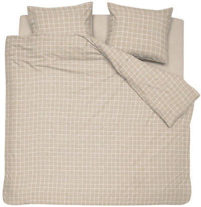 Housse de couette Cendrillon flanelle carre - naturel - 200x220
