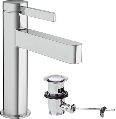 Hansgrohe finoris - mitigeur de lavabo - commande monocommande - avec garniture de vidage - 110 mm - chrome