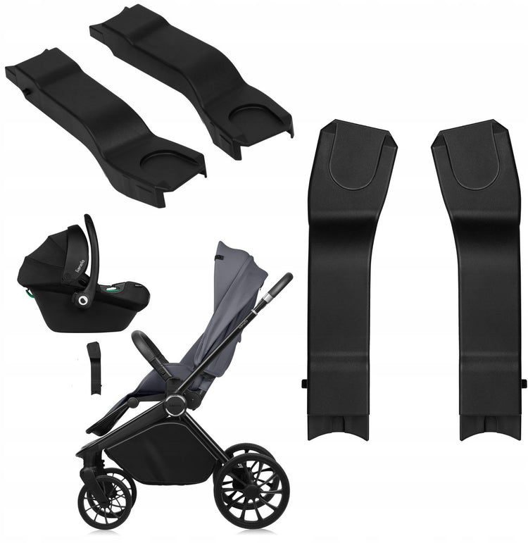 Adaptateurs pour siège auto Lionelo mika plus adaptateurs pour siège auto - montage universel par clic - installation facile - compatible avec la plupart des sièges