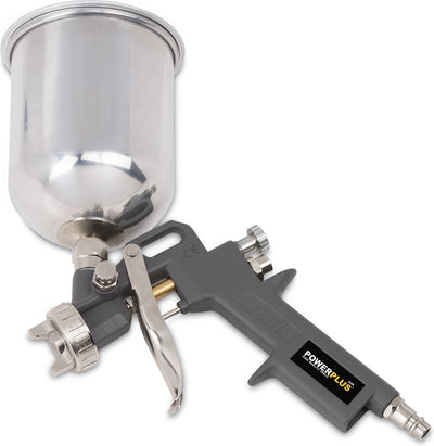 Pistolet à peinture pneumatique Powerplus powair0105 - pulvérisateur de peinture - charge max. pression : 4bar - coupelle supérieure 600ml - largeur de pulvérisation 160-240mm