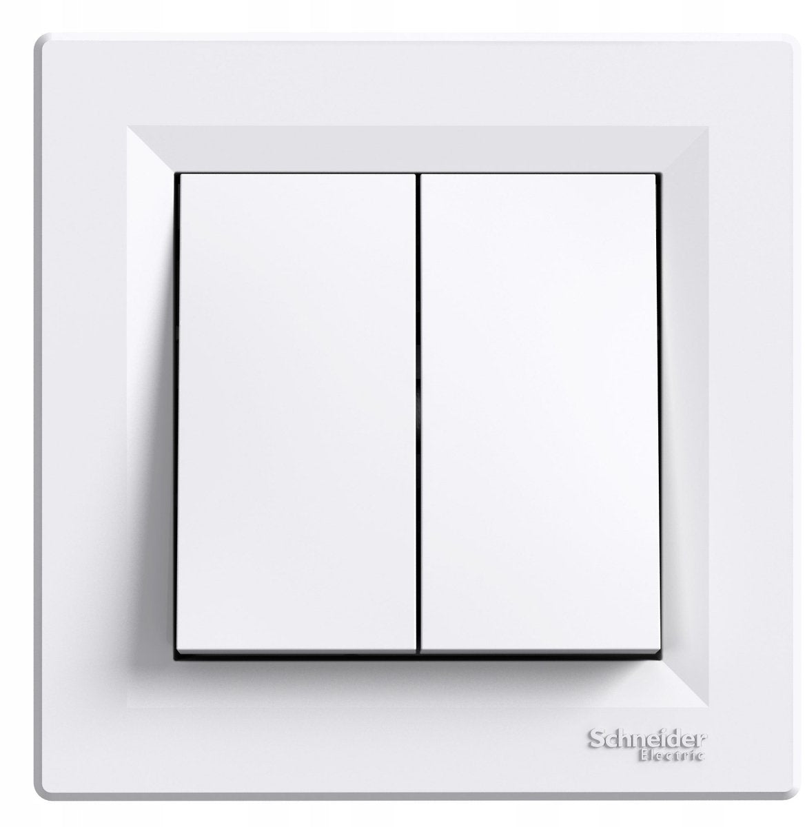 Schneider electric asfora - interrupteurs doubles - blanc - 10a - 250v