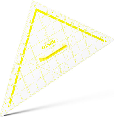 Triangle à dessin Aristo - longueur 80 cm - rigide - transparent - pour tableau noir - ar-1650w