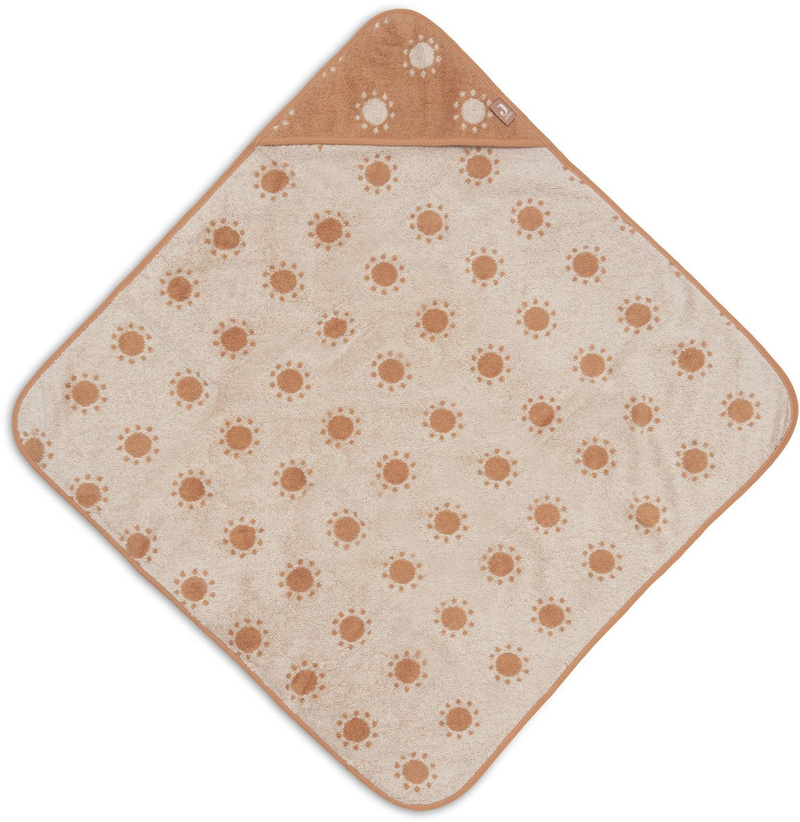 Jollein cape de bain bébé - jersey éponge - 75x75 cm - jacquard - soleil