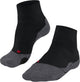 Falke tk2 chaussettes de marche courtes anti-ampoules en laine épaisse matière fonctionnelle hommes noir - taille 44-45
