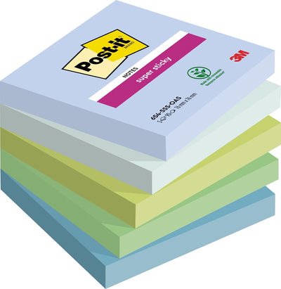 Assortiment de couleurs super collantes post-it oasis, 90 feuilles