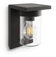 Applique solaire Calex asti - éclairage solaire de jardin - lampe d'extérieur avec détecteur de mouvement - lumière blanche chaude - noir