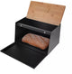 Boîte à pain Klausberg en acier et bambou - noir - 35,5 x 17(21,5) x 20 cm - hygiénique et écologique - boîte à pain - boîte à pain