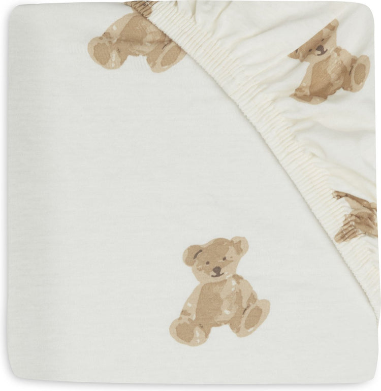 Jollein drap-housse bébé berceau - ours en peluche - jersey - 60x120cm