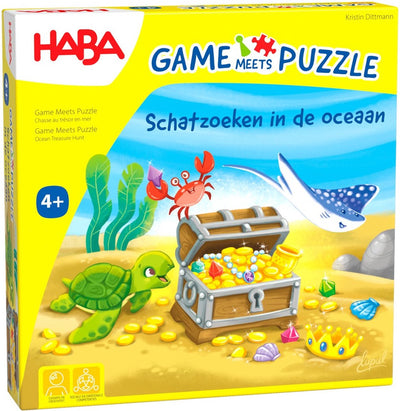 Haba jeu puzzle chasse au trésor dans l'océan jeu éducatif pour enfants.