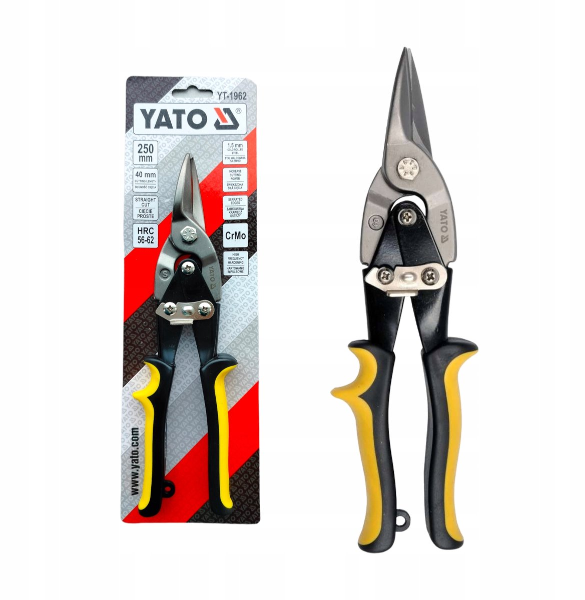 Yato cheveux en étain droit 250mm - outil à main professionnel
